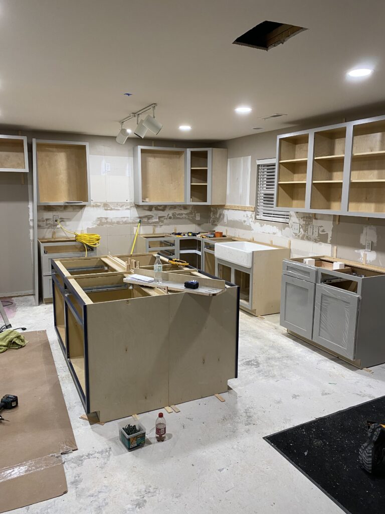 Kitchen remodeling construction process in Garner NC