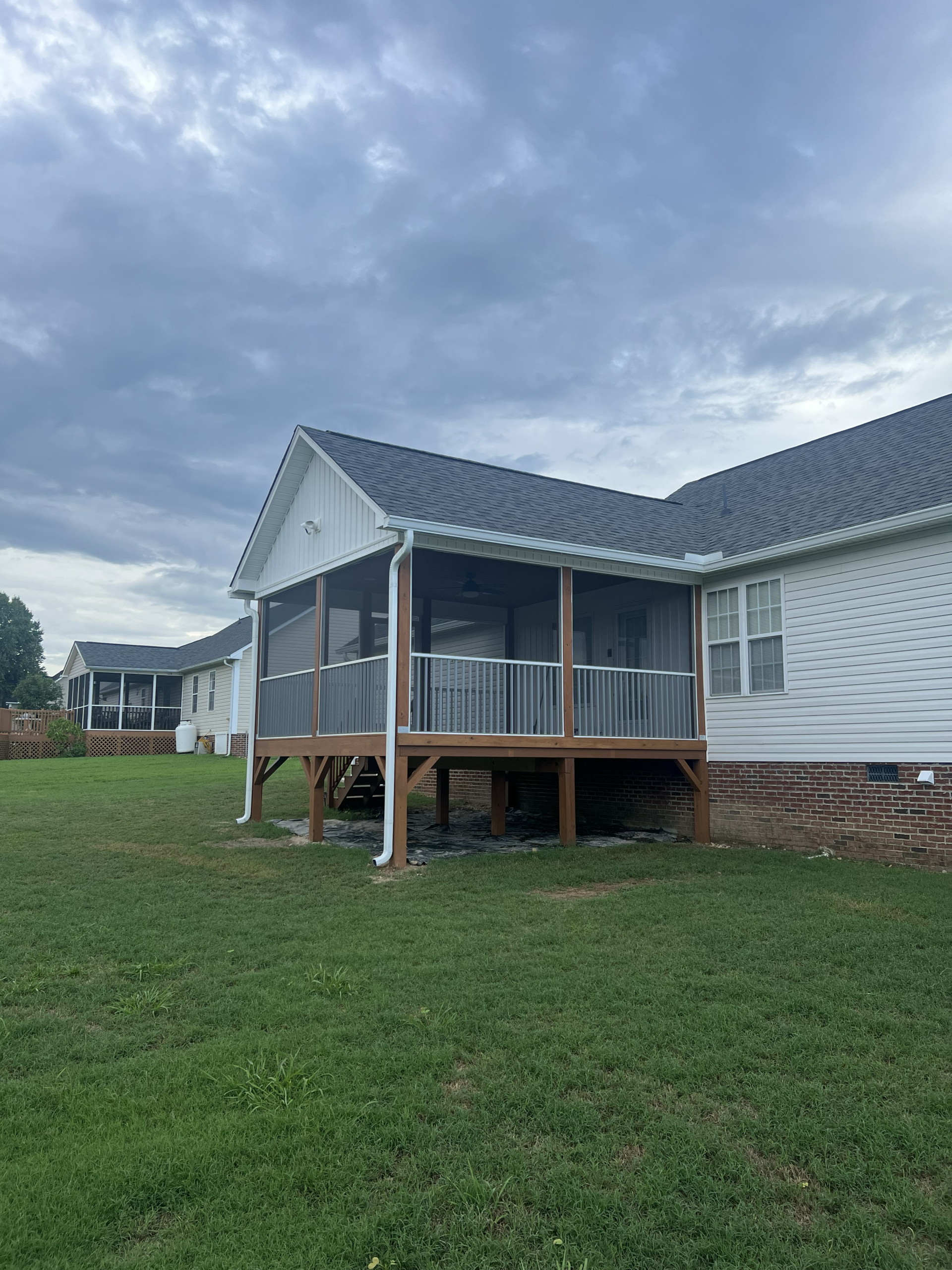Custom screened-in patio and deck completed in Clayton NC